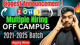 Zoho Biggest Hiring | Latest Off Campus Drive | 2022 | 2023 | 2024 Batch Hiring | Kn Academy Jobs