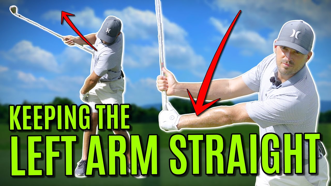 GOLF How To Stop Bending Your Left Arm In The Golf Swing YouTube