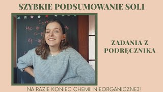 #60 chemia- ZADANIA POWTÓRZENIOWE Z DZIAŁU O SOLACH