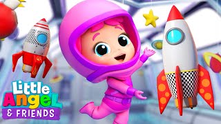 Tall vs Short - Princess Jill's Opposites Space Song | Little Angel And Friends Kid Songs