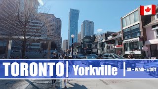 Toronto Yorkville Luxury District Walk | Canada 4K #301