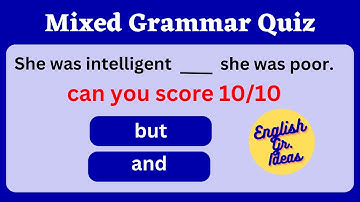 English Grammar Quiz : Can You Pass This Test 15/15? | Mixed Grammar Quiz