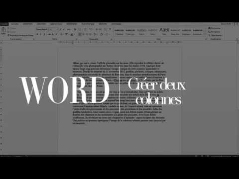 Vidéo: Comment diviser un document Word en deux sections égales ?