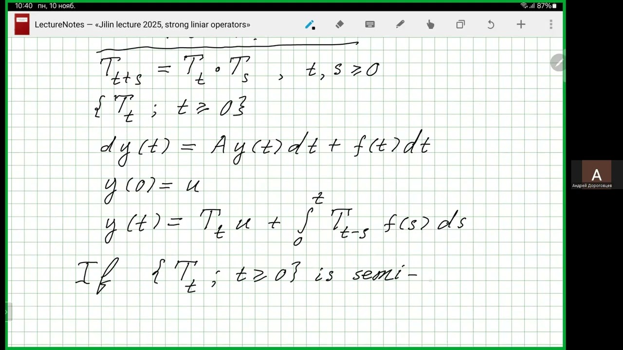 Lecture 1. Random linear operators. Dorogovtsev A. A.