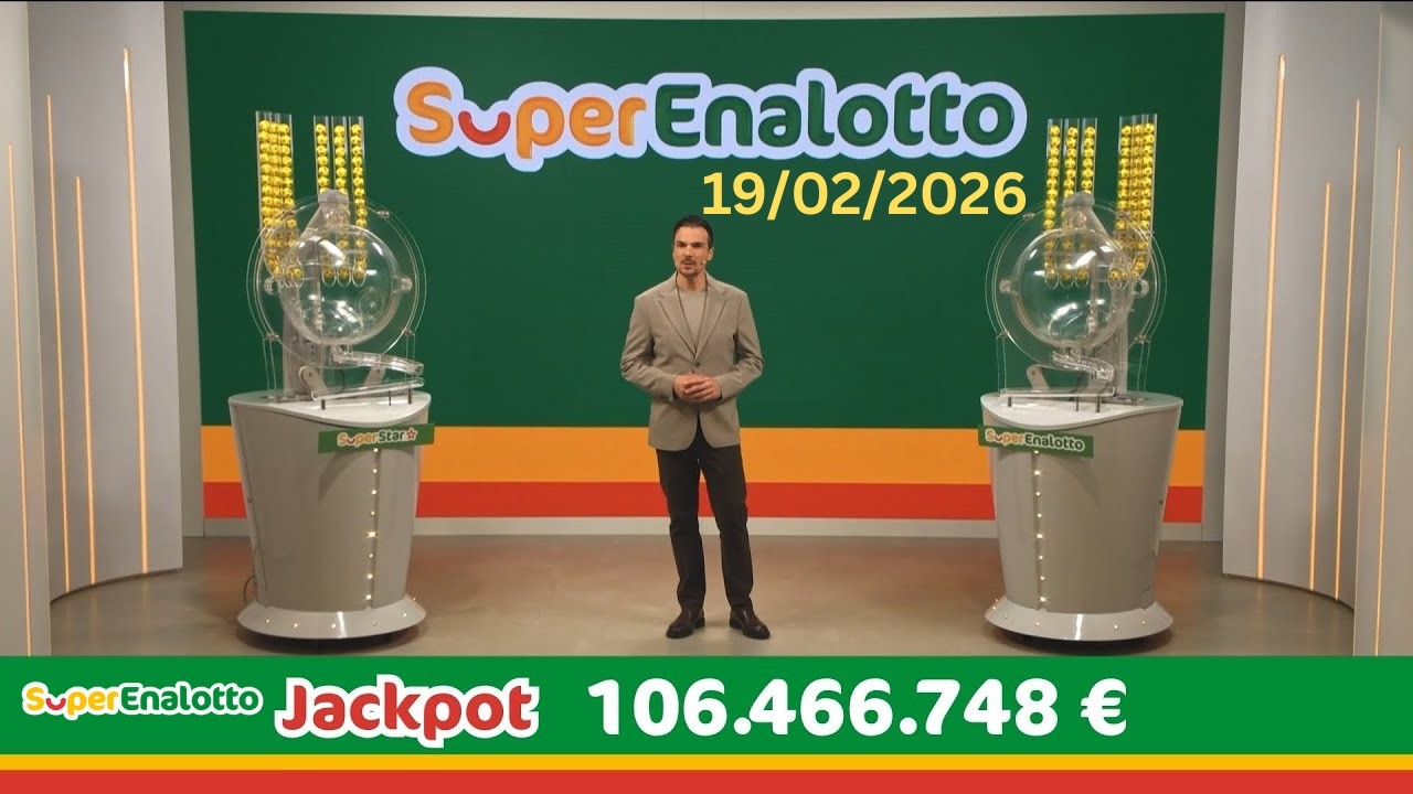 Superenalotto Ultima Estrazione, SuperEnalotto di oggi - Estrazione e risultati 19/02/2026