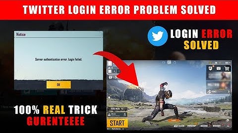 100% Fix Server Authentication Error Login failed BGMI & Pubg Mobile twitter Login Problem Solve 🔥