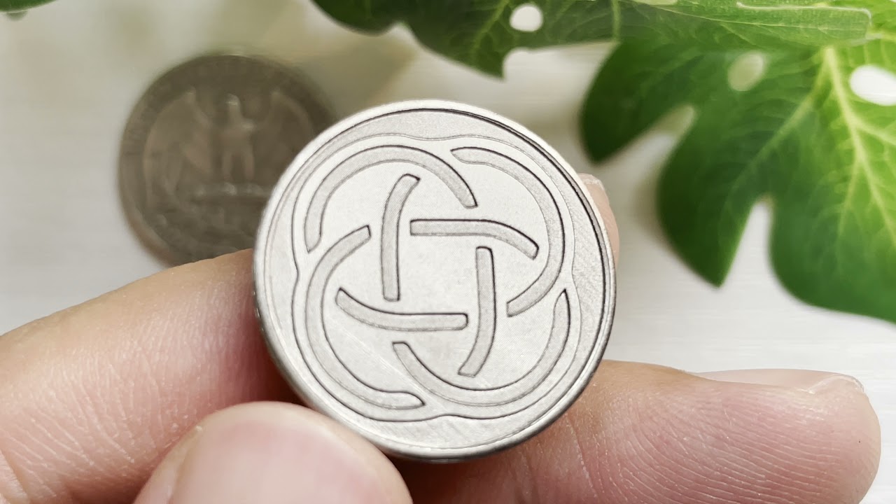 fiber laser engraving stainless coin YouTube