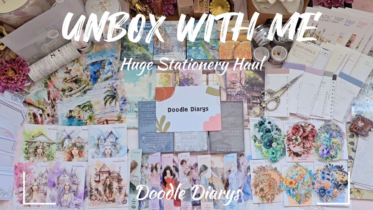 ASMR Unboxing I Huge Stationery Haul ft 