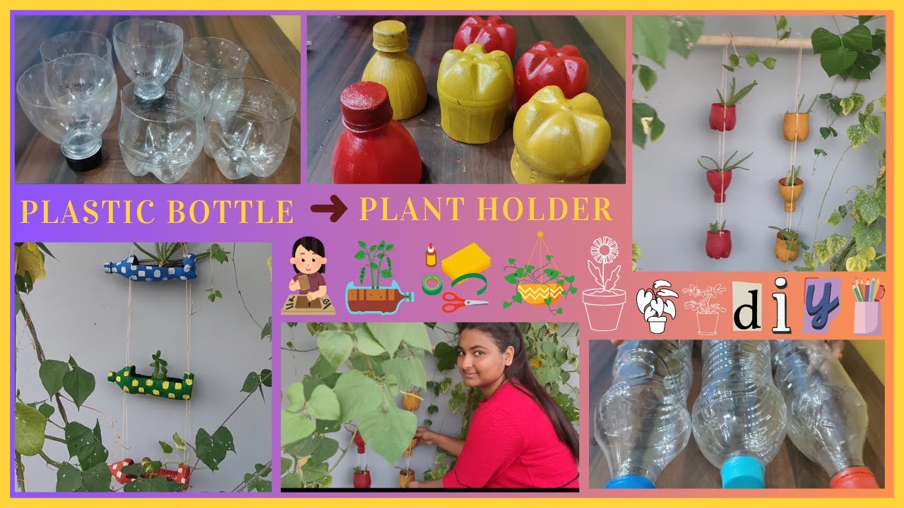Don’t Throw Plastic Bottles | Turn Them Into Beautiful Plant Holders #bestoutofwaste #homegarden