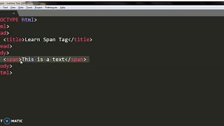 #Learn #span #Tag #HTML #Session17