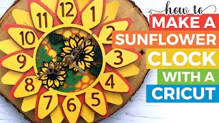 How to Make a Clock with Cricut | Sunflower Clock DIY screenshot 1