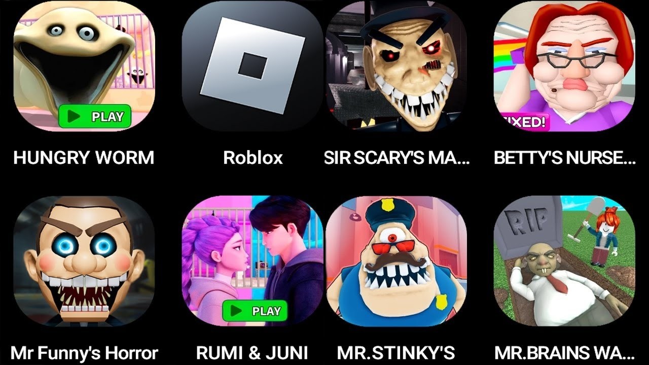 SIR SCARY'S MANSION,Betty's Nursery,HUNGRY WORM PRISON,Roblox,MR. STINKY'S,MR BRAINS WATERPARK...]]