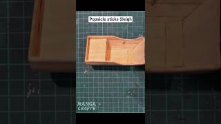 How to Make a Christmas Sleigh with Popsicle Sticks #craft #handmade
