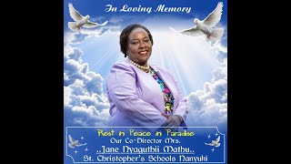 IN LOVING MEMORY OF JANE NYAGUTHII MATHU