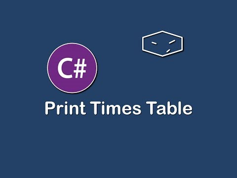print times table in c#