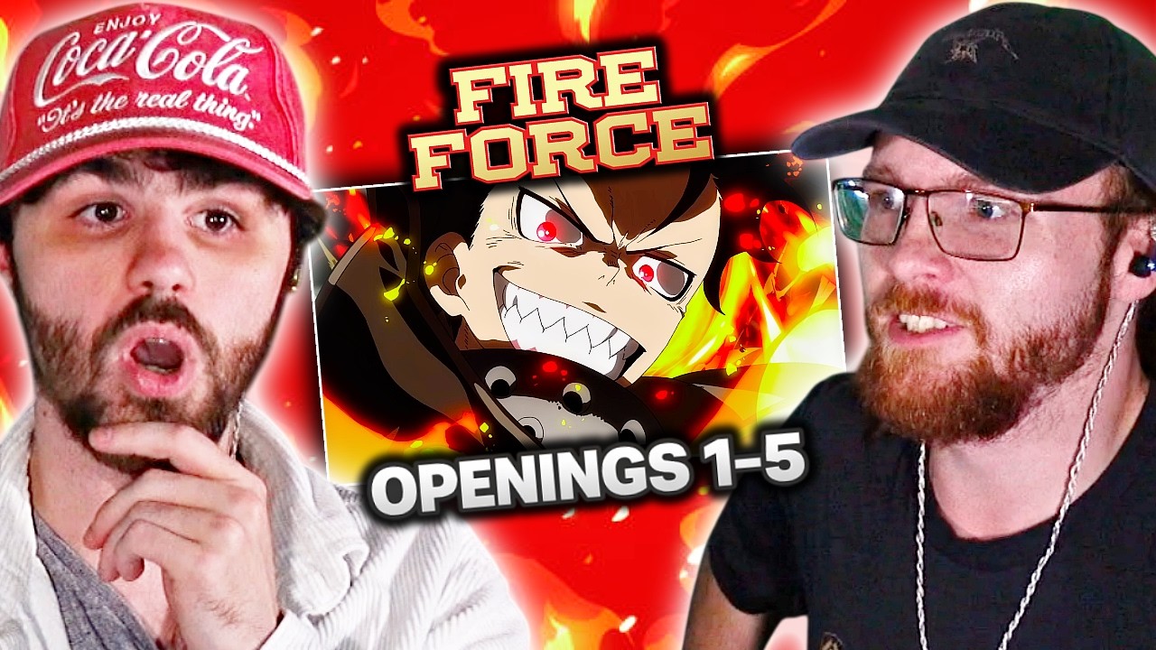 BROTHERS FIRST TIME REACTION TO "FIRE FORCE Openings (1-5)" THESE ARE INSANE!🔥