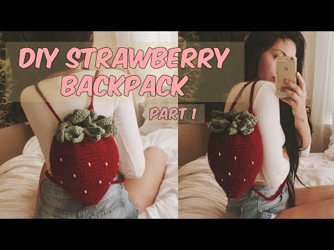 DIY STRAWBERRY CROCHET BACKPACK PART 1