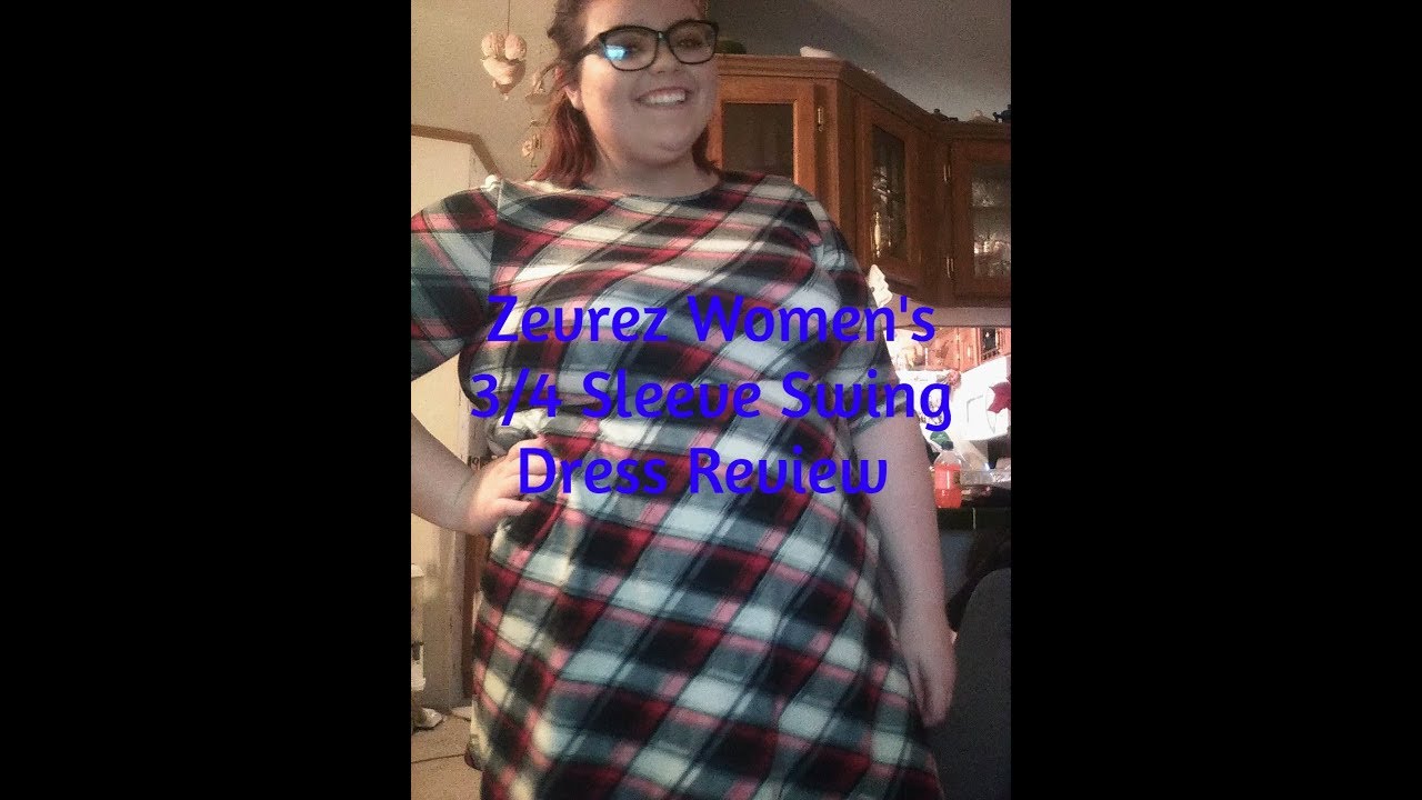 Zevrez Women's 3/4 Sleeve Swing Dress Review