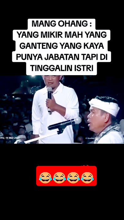 Kang Dedi and Mang Ohang's joke, 'THE ONE WHO SHOULD THINK IS THE HANDSOME, THE RICH, THE HANDSOM...