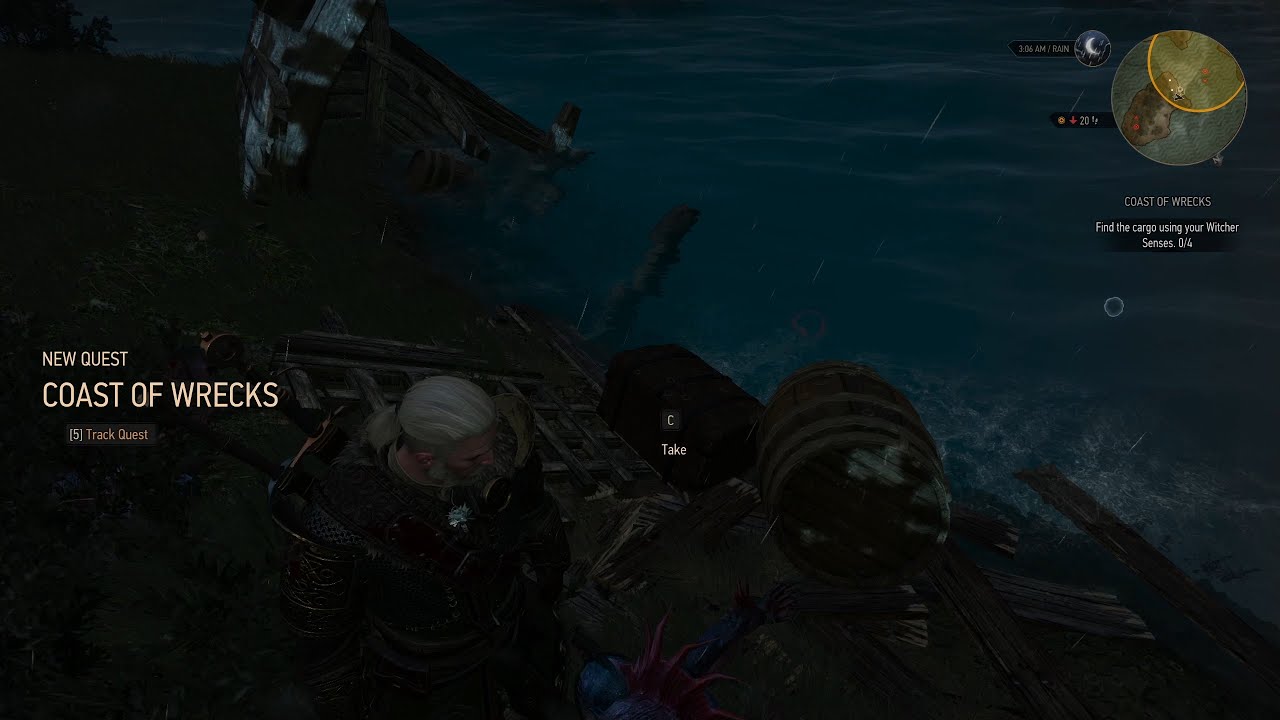 The Witcher 3: Coast of Wrecks treasure hunt