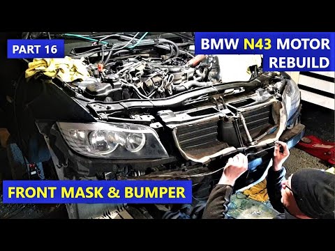 COOLANT lines, OIL FILTER HOUSING & FRONT MASK & BUMPER - PART 16 - REBUILD BMW N43 Motor