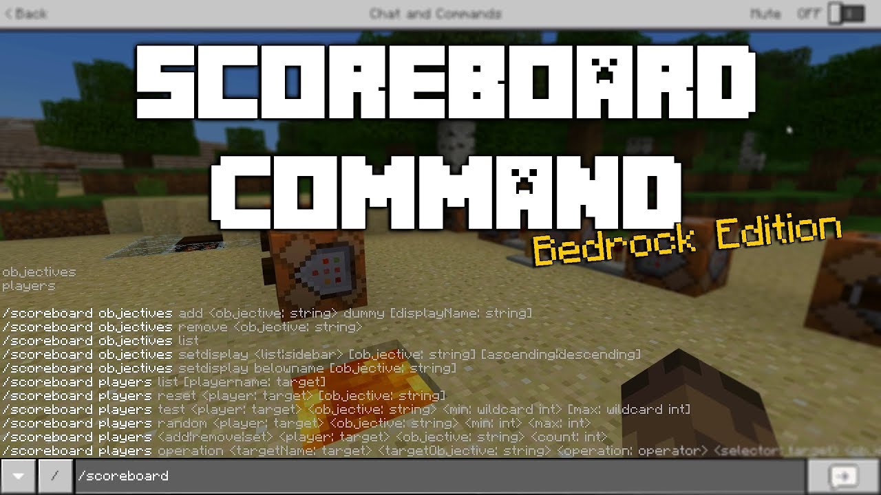 The Scoreboard Command In Minecraft Bedrock Edition - YouTube