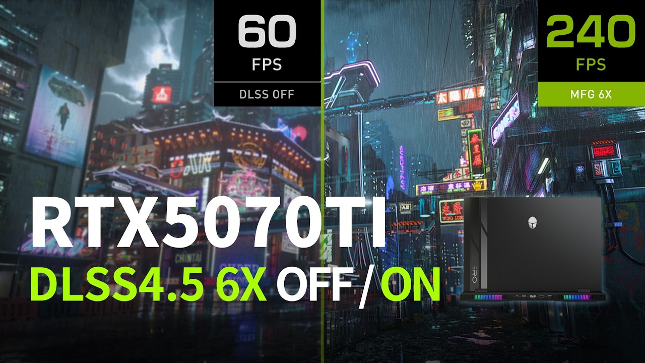 RTX 5070 Ti vs DLSS 4.5 | Cyberpunk 2077 Frame Rate Explosion - YouTube