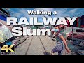RAILWAY SLUM TOUR - Walk Philippines [4K]