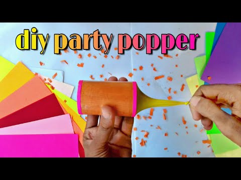 how to make party popper from ballon ; how to make party popper for christmas and for new year