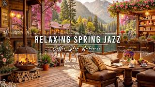 Relaxing Morning Jazz in Lakeside 🌸 Spring Coffee Shop Ambience & Smooth Jazz Instrumental Music screenshot 5