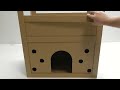 How to make a house for a cat out of cardboard