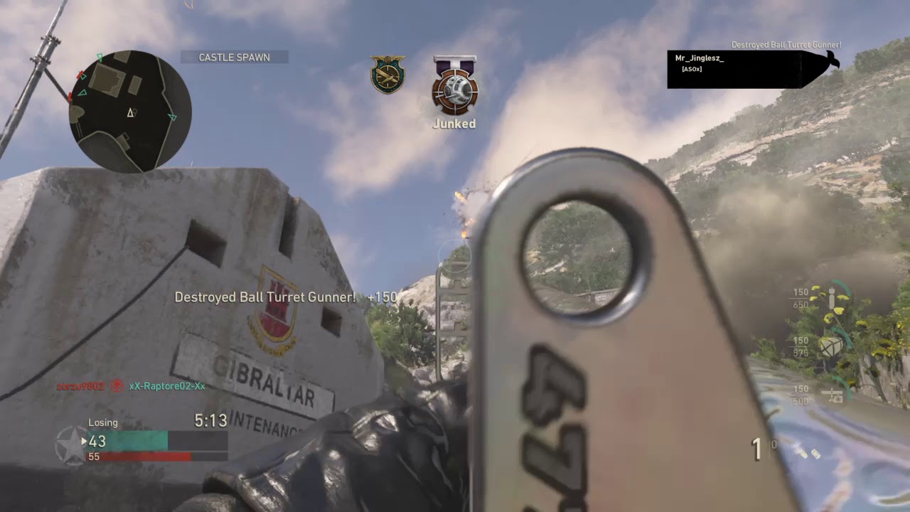 Call of Duty®: WWII - Taking out a ball turret gunner plane