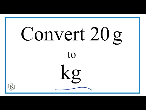 How to Convert 20 Grams to Kilograms (20g to kg)