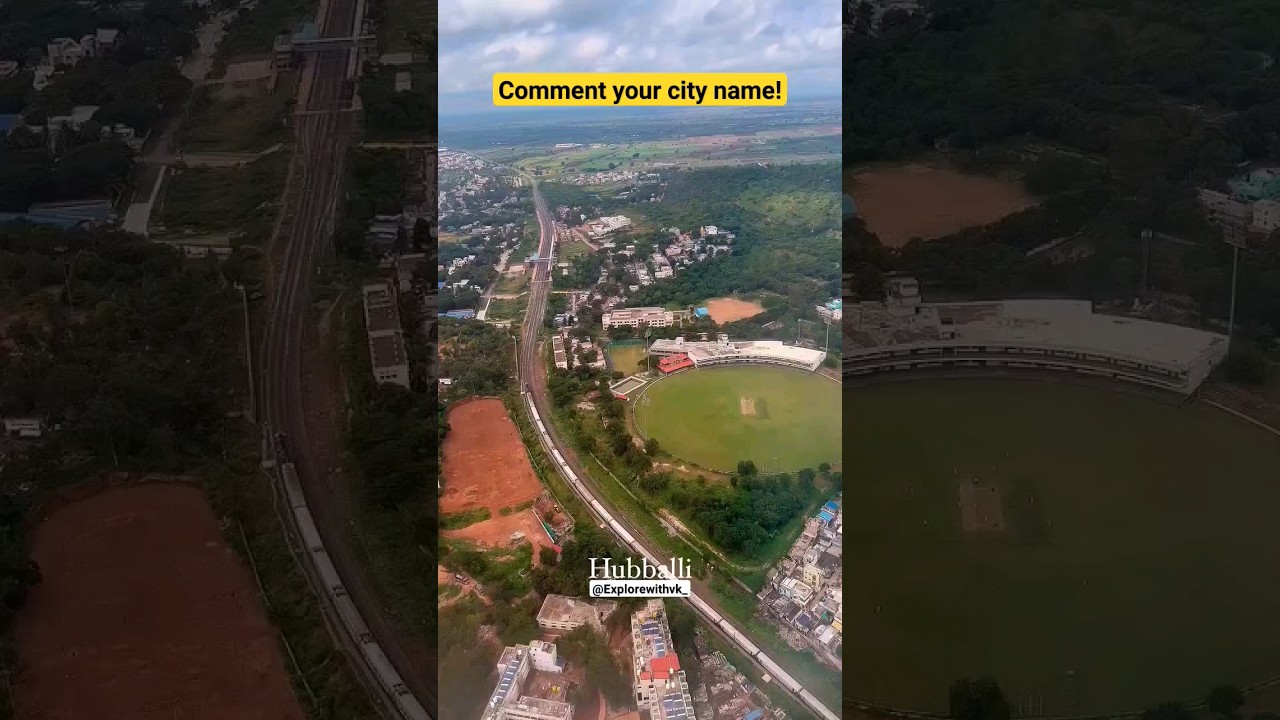 🤯Namma Hubli: Aerial view of the city! ✈️ | Beautiful city views 😍| #shorts