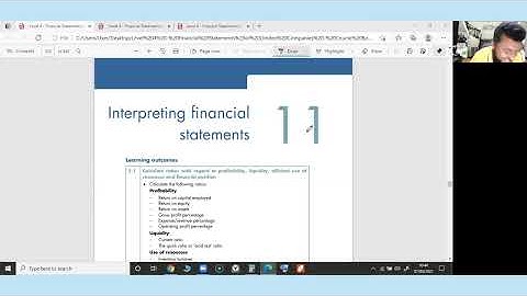 Ratio analysis-Interpretation of Financial Statements