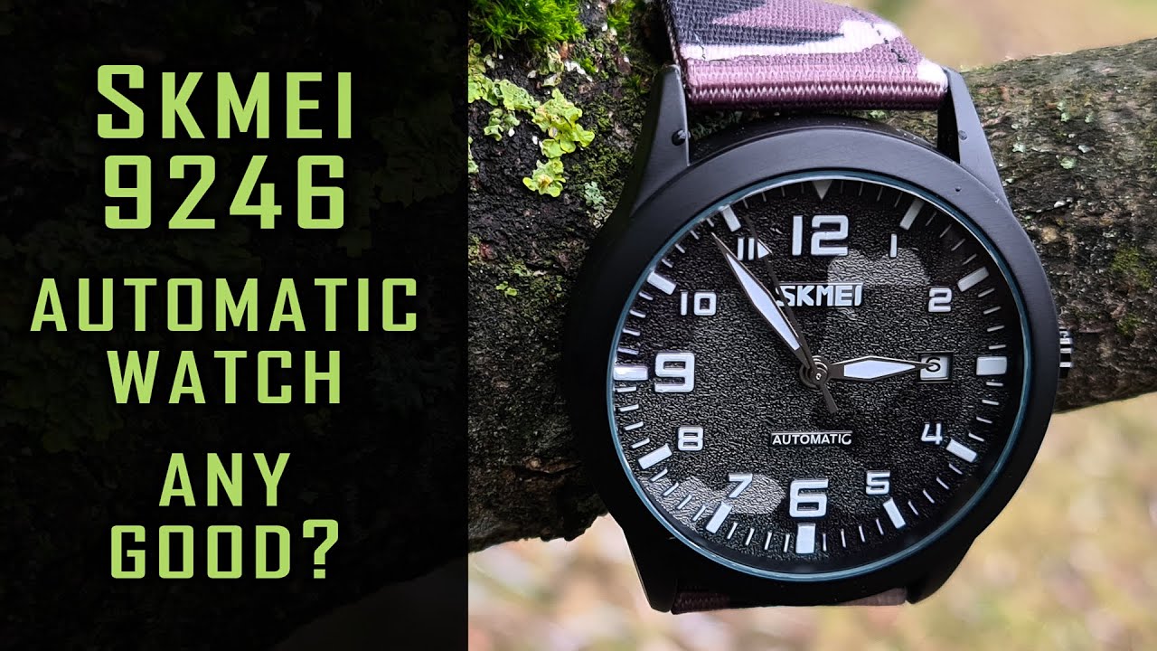 Skmei 9246 automatic military style watch review #skmei #skmeiwatch  #gedmislaguna 