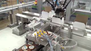 MGS TLC Cartoner and MatriX casepacker packaging k cups at 600 cpm