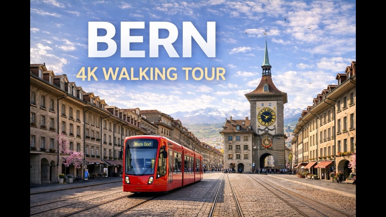 Magical spring 💫 Bern walking tour Capital of Switzerland 🇨🇭4K HD