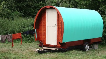 Bowtop Vardo gypsy wagon time-lapse build tiny house trailer - NEW short version