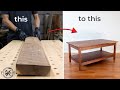 How to Build a Coffee Table from Rough Wood | DIY Woodworking