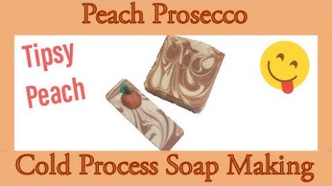Tipsy Peach Soap | Peach Prosecco Cold Process Soap Making | First Time Using Soap Dough