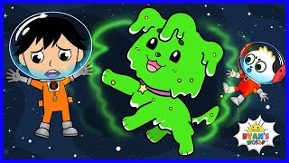 astronaut ryan found an alien puppy in space cartoon animation for kids