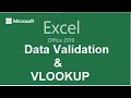 Data Validation and VLOOKUP in EXCEL