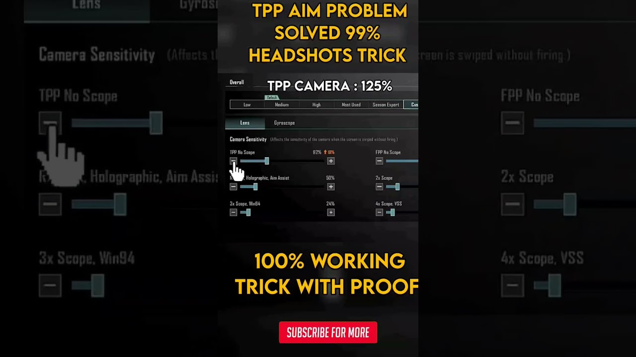 Best TPP Aim Sensitivity PUBG Mobile Bgmi Pubgmobile