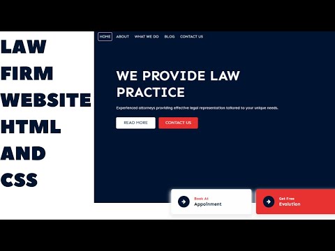 How to make a Law Firm website in HTML CSS Bootstrap Javascript | Source code