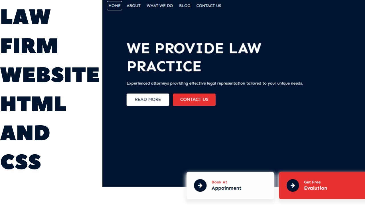 How to make a Law Firm website in HTML CSS Bootstrap Javascript