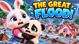 Episode 14: 🌧️🐼 The Great Flood! 😢🌊 | ZibbyZoo Tales – Baby Panda Rescue Adventure 🐰❤️