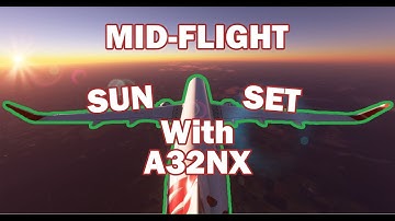 Mid-flight Australian sunset Microsoft Flight Simulator 2020 A32NX Mod Sydney to Townsville.
