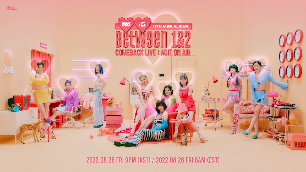 TWICE on X: TWICE 11TH MINI ALBUM BETWEEN 1&2 Release on 2022.08.26 FRI  1PM KST/0AM EST Worldwide Pre-order Starts 2022.07.26 TUE 1PM KST/0AM EST # TWICE #트와이스 #BETWEEN1and2 #ThankYouONCE #ForeverWithONCE   / X