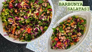 BARBUNYA SALATASI TARİFİ - HEM PRATİK HEM DOYURUCU TARİF - RENGARENK SALATA TARİFİ - ŞİFA DEPOSU